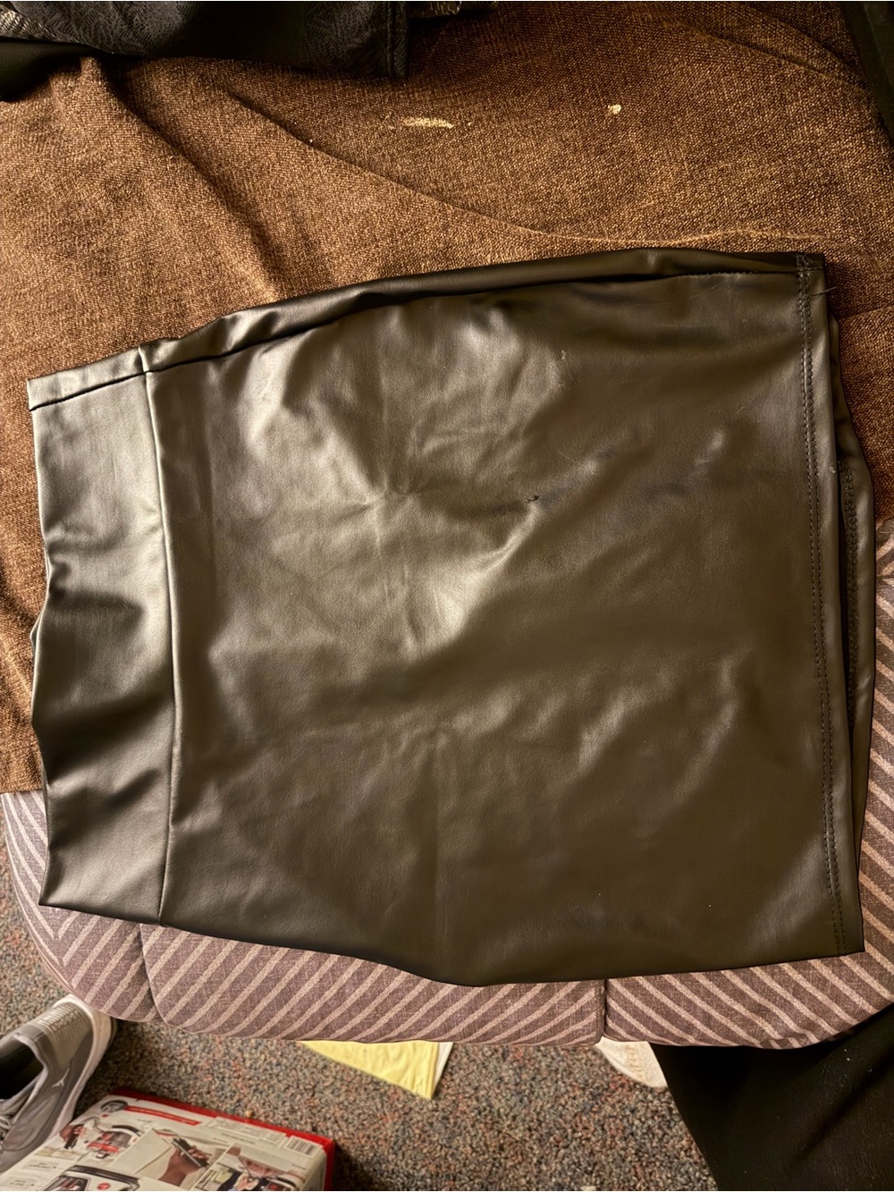 Faux Leather Black Pencil Skirt